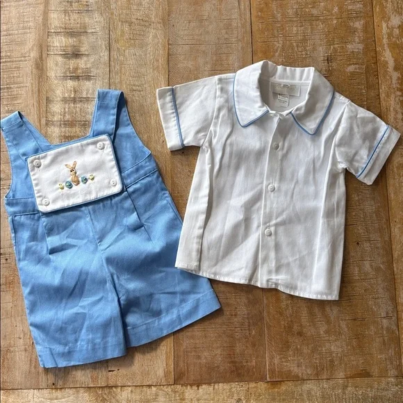 NWOT Strasburg Boys Bunny Romper 12m - Picture 6 of 8